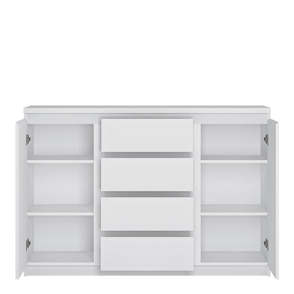 Faraday 2 Door 4 Drawer Sideboard in White