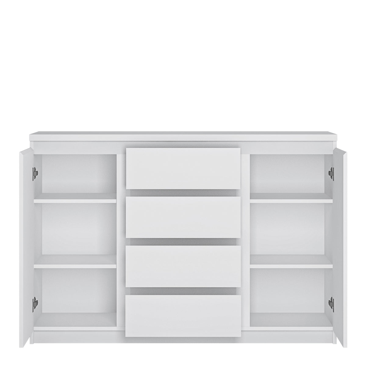 Faraday 2 Door 4 Drawer Sideboard in White