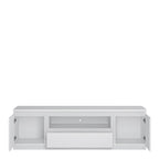 Faraday 2 Door 1 Drawer 166cm Wide TV Cabinet in White