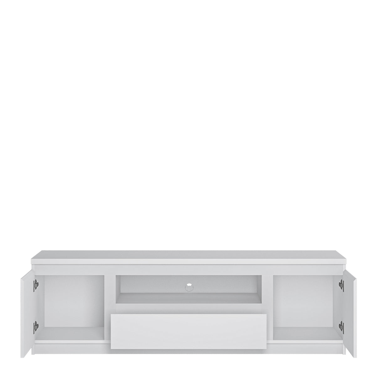 Faraday 2 Door 1 Drawer 166cm Wide TV Cabinet in White