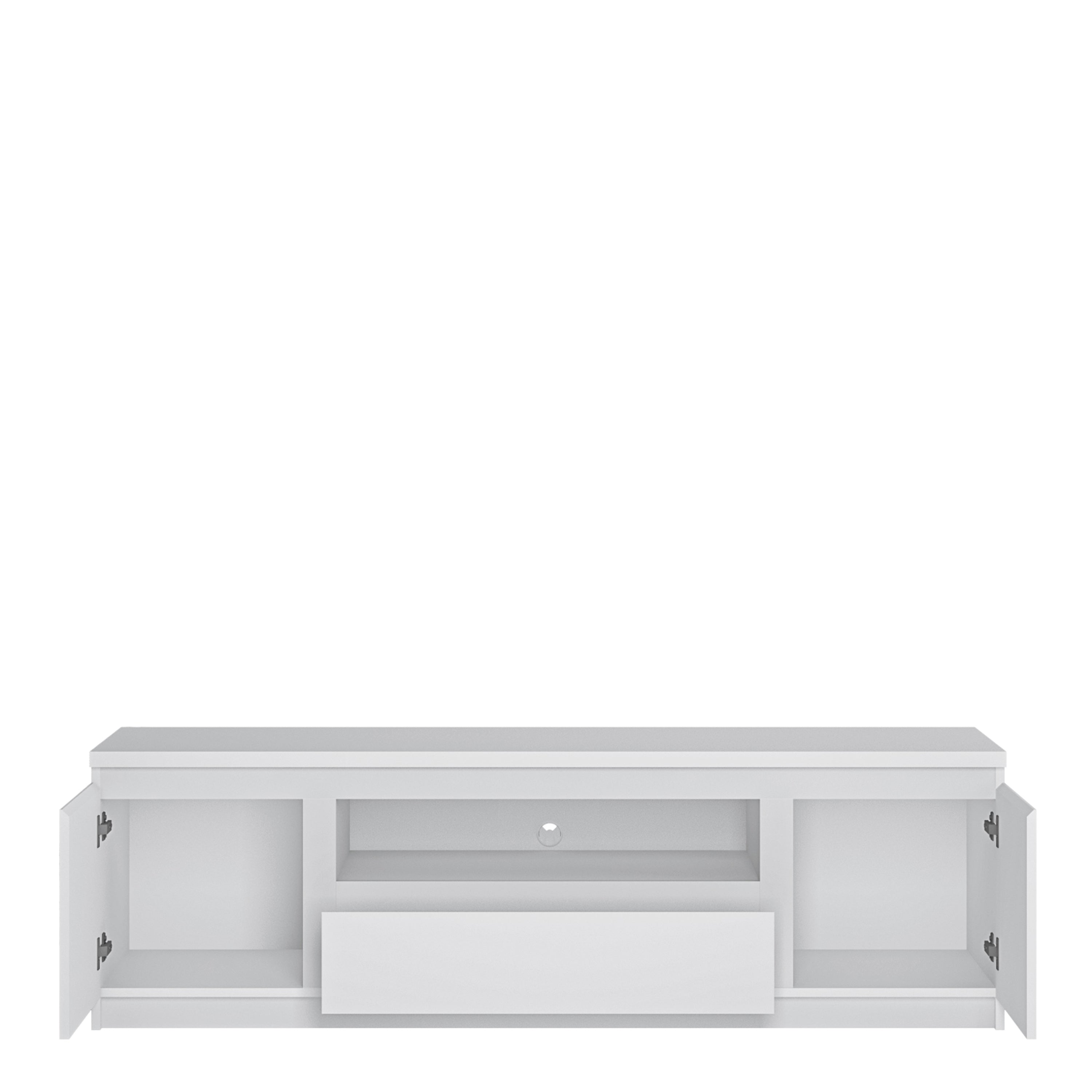 Faraday 2 Door 1 Drawer 166cm Wide TV Cabinet in White