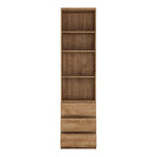 Faraday Tall Narrow 3 Drawer Bookcase in Oak