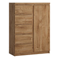 Faraday 1 Door 5 Drawer Cabinet in Oak