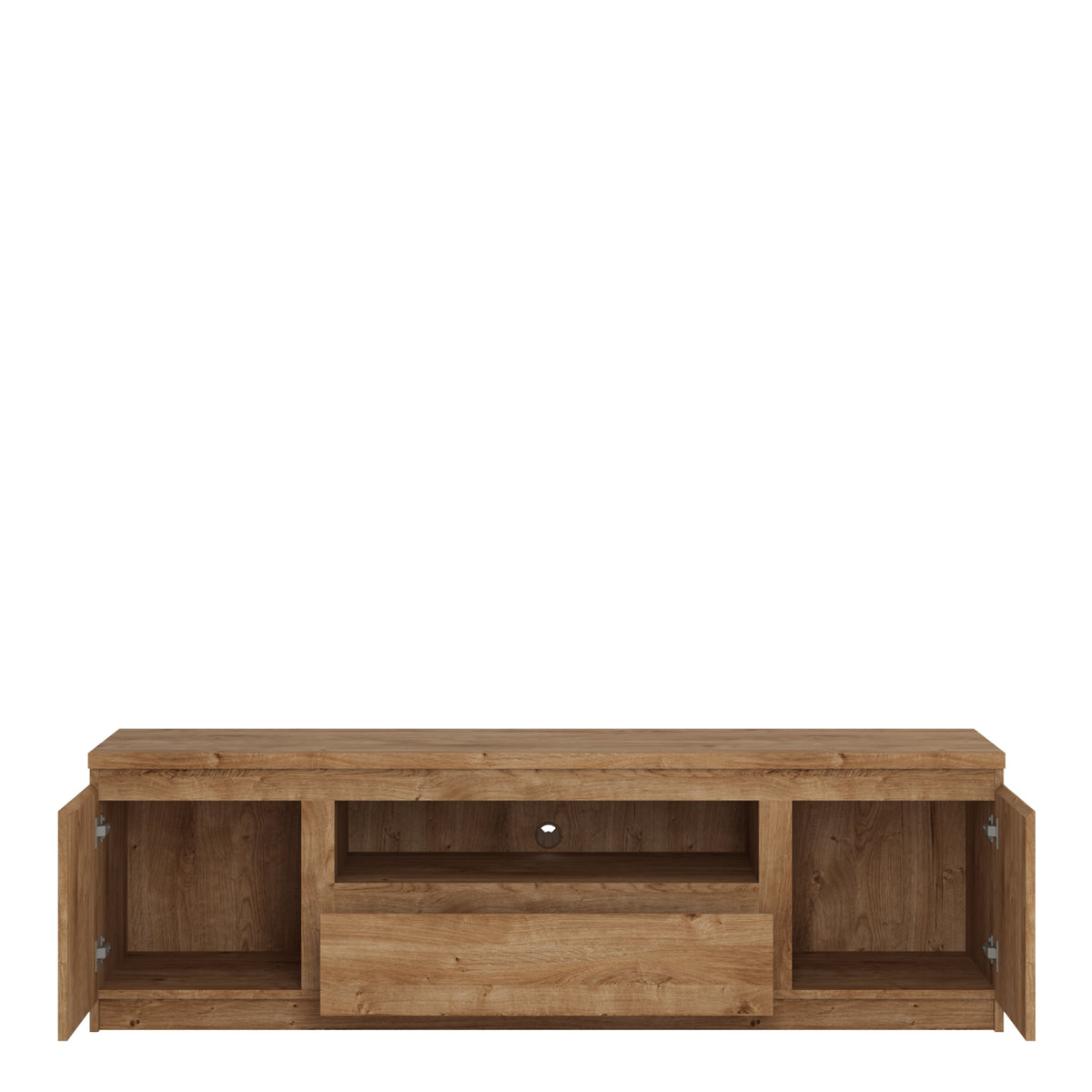 Faraday 2 Door 1 Drawer 166cm Wide TV Cabinet in Oak