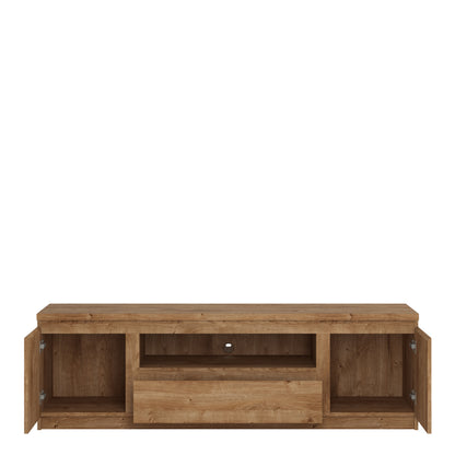 Faraday 2 Door 1 Drawer 166cm Wide TV Cabinet in Oak