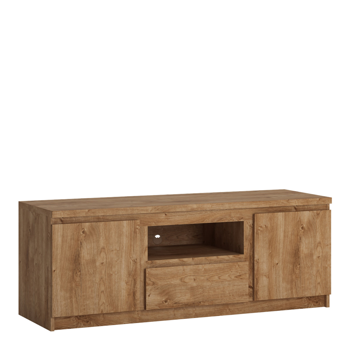 Faraday 2 Door 1 Drawer 136cm wide TV Cabinet in Oak