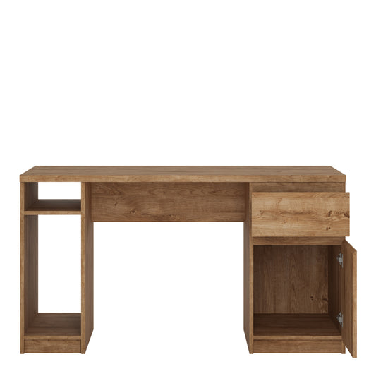 Faraday 1 Door 1 Drawer Twin Pedestal Dressing Table/ Desk in Oak