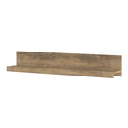 Raif 135cm Wide Wall Shelf in Chestnut and Matera Grey
