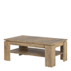 Raif Large Coffee Table in Chestnut and Matera Grey