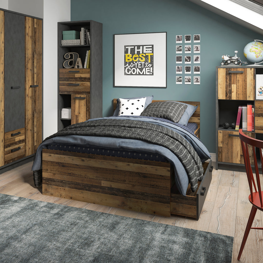Brandon Underbed Drawer in Walnut and Dark Matera Grey
