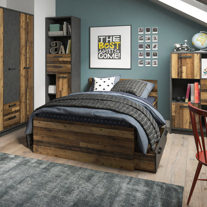 Brandon Underbed Drawer in Walnut and Dark Matera Grey