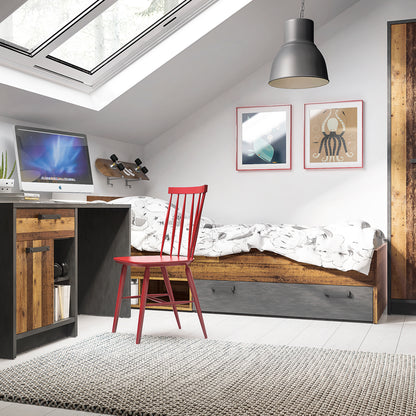 Brandon Underbed Drawer in Walnut and Dark Matera Grey