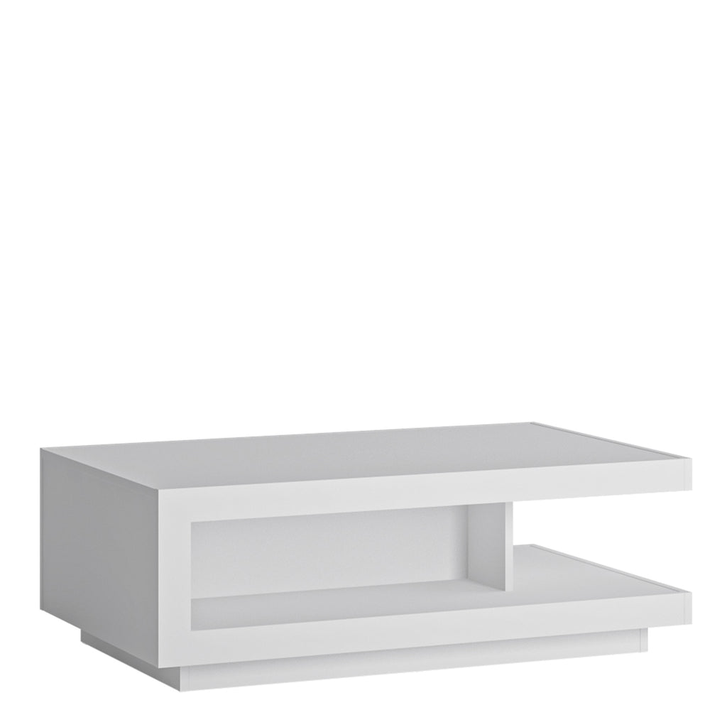 Lucille Coffee Table in White and High Gloss
