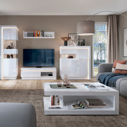 Lucille Coffee Table in White and High Gloss