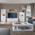 Lucille Coffee Table in White and High Gloss