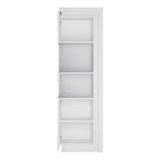Lucille Tall Narrow Display Cabinet (LHD) (including LED lighting) in White and High Gloss