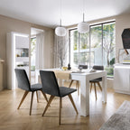 Lucille Tall Narrow Display Cabinet (RHD) (including LED lighting) in White and High Gloss