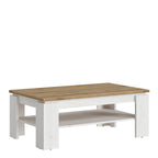 Cleo Coffee Table in White and Oak
