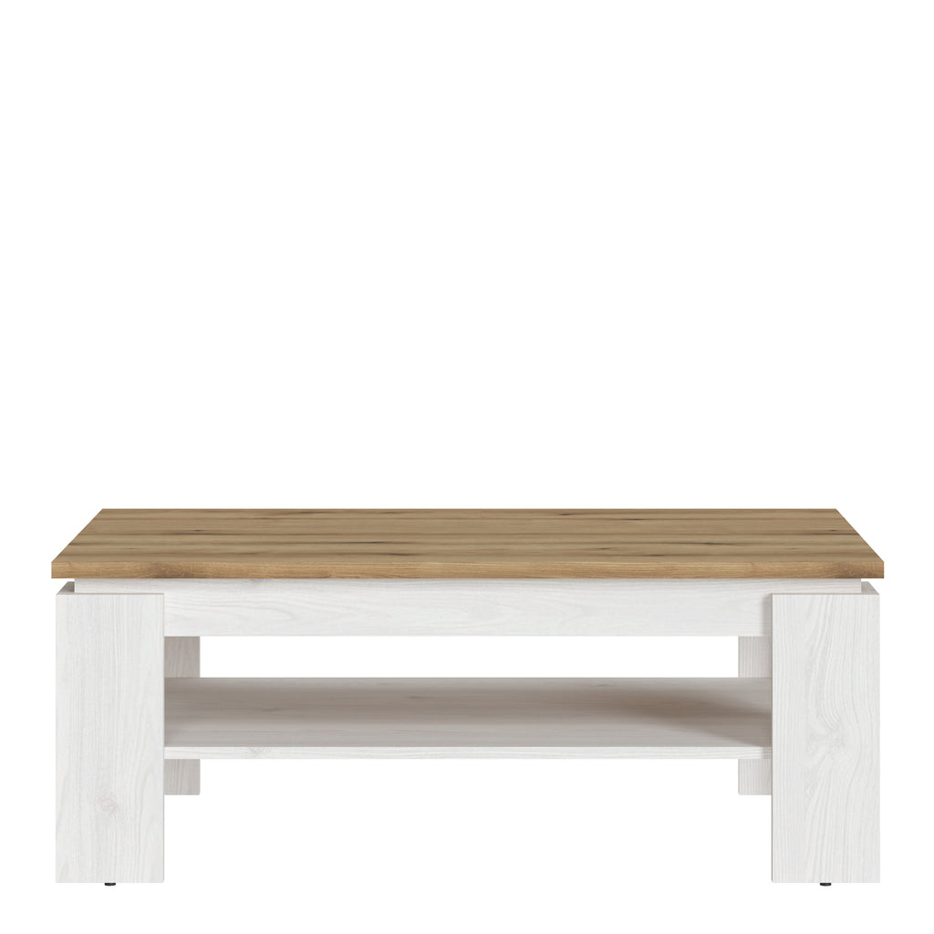 Cleo Coffee Table in White and Oak