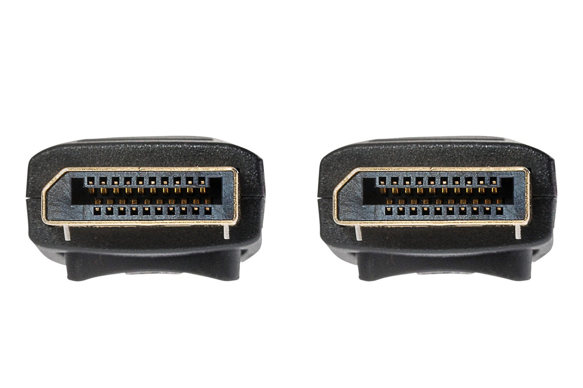 Maplin Lockable 4K Ultra HD DisplayPort Cable - Black, 1m