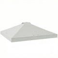 Outsunny Gazebo Roof Replacement UV50+ Waterproof Pop Up Canopy Cover with 8 Drainage Holes 3 x 3 m White