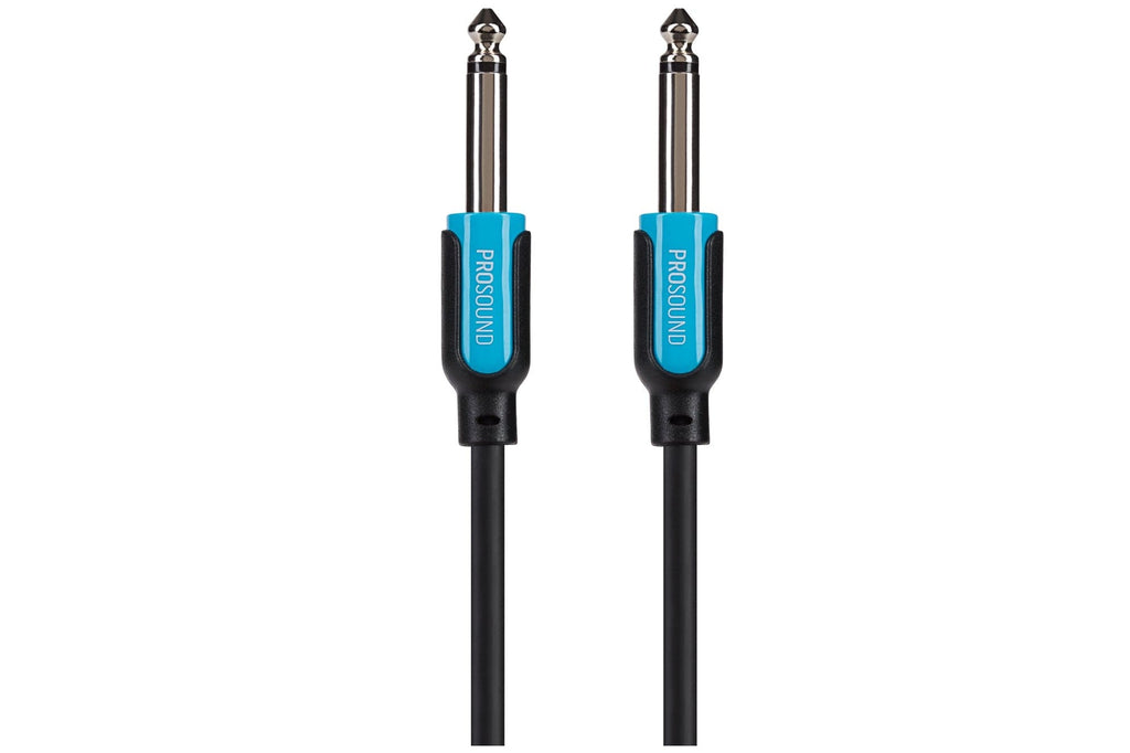 ProSound 1/4" 6.35mm 2 Pole Jack Plug to 1/4" 6.35mm 2 Pole Jack Plug Cable - Black, 3m