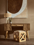 Freya Wood Veneer Desk with Storage