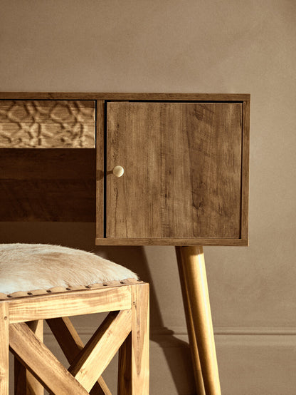 Freya Wood Veneer Desk with Storage