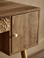 Freya Wood Veneer Desk with Storage