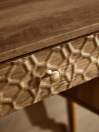Freya Wood Veneer Desk with Storage