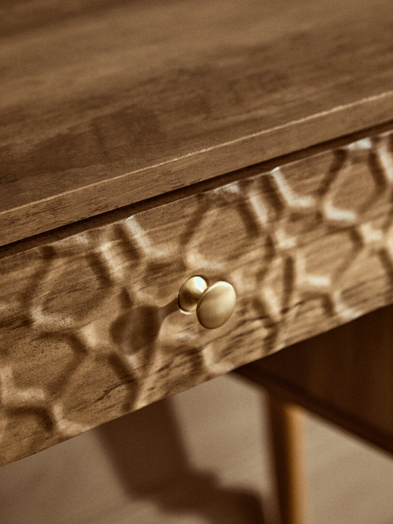 Freya Wood Veneer Desk with Storage