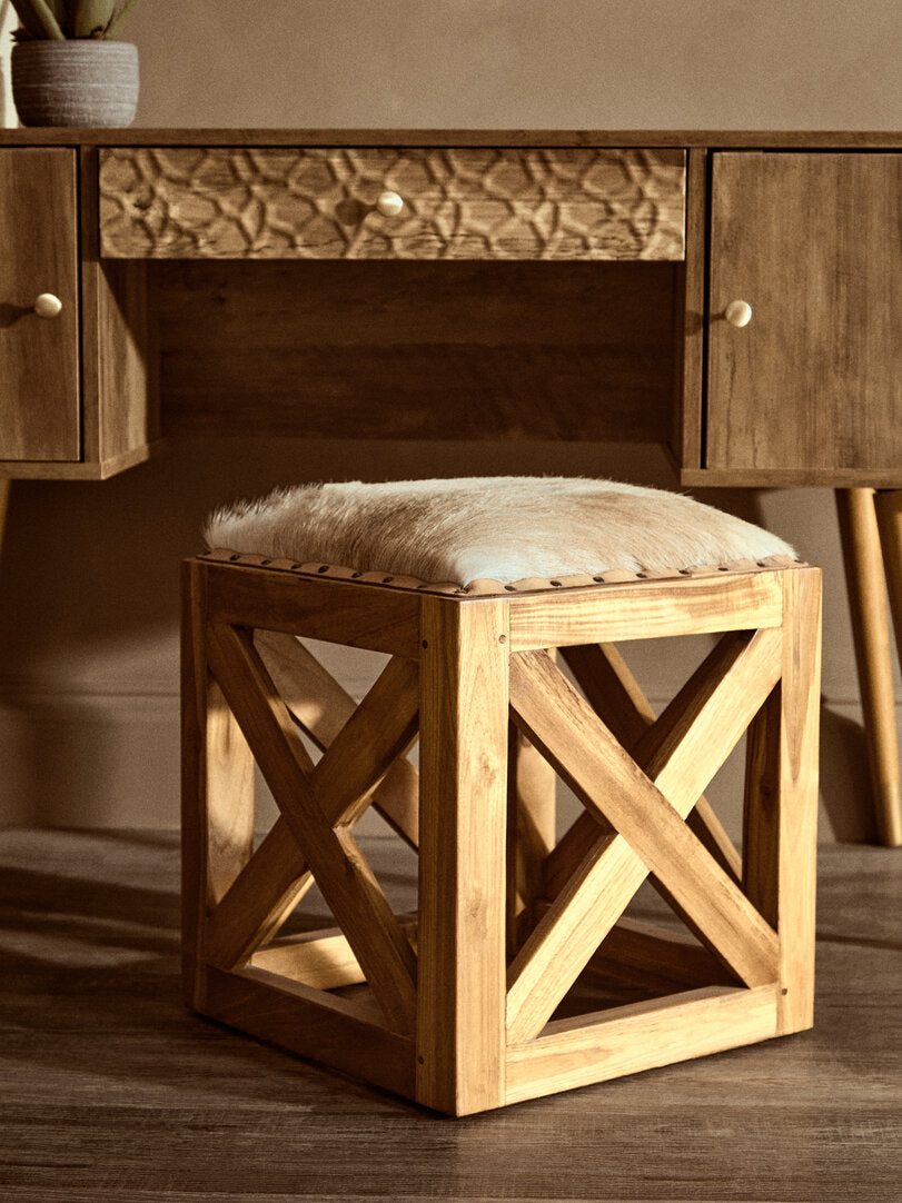 Freya Wood Veneer Desk with Storage