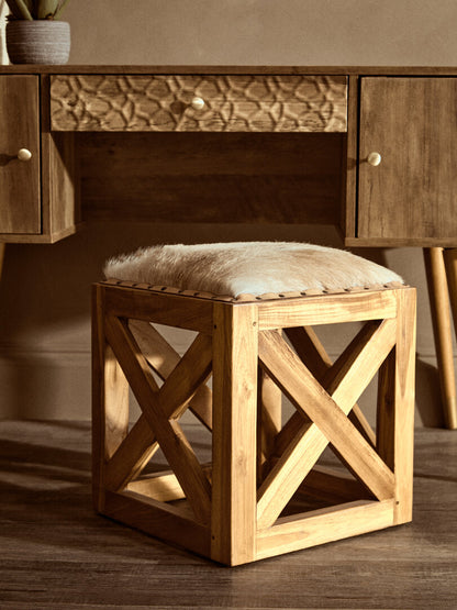 Freya Wood Veneer Desk with Storage