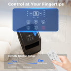 Air Conditioning Unit 10000 BTU, 4-in-1 Portable Air Conditioner with Remote Control, LED Display, 2 Speeds, Black