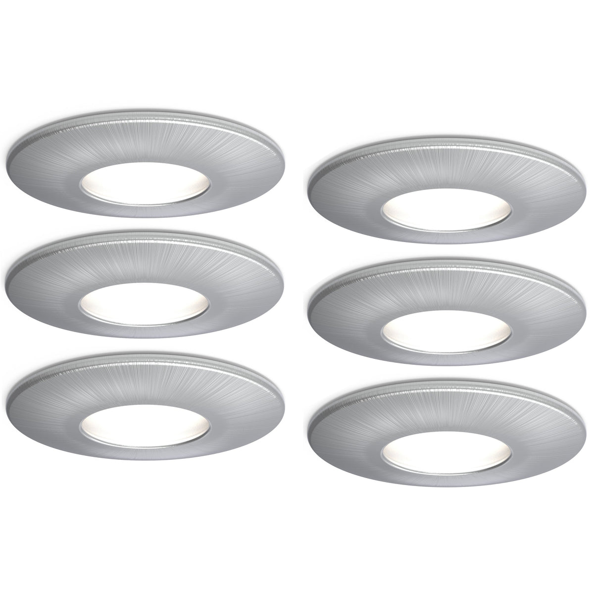 4lite IP65 GU10 Fire-Rated Downlight - Satin Chrome