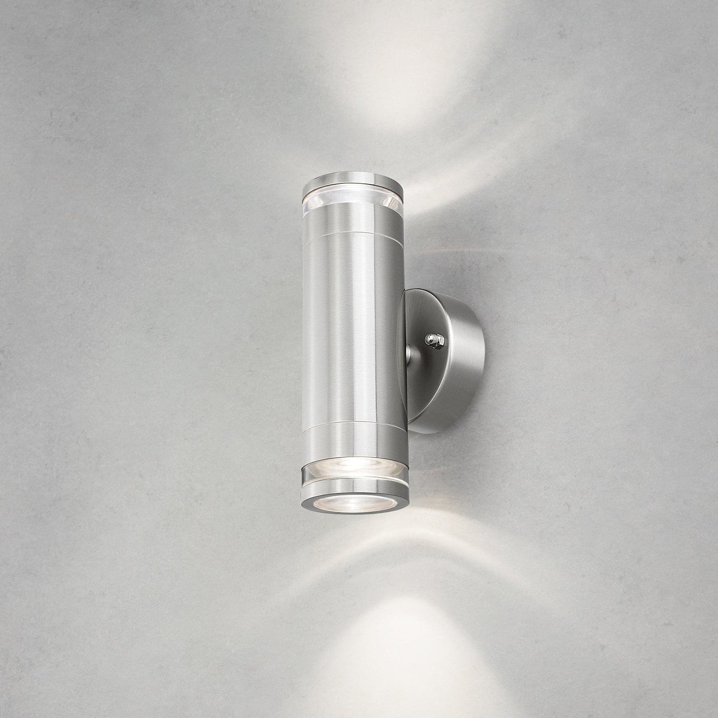 4lite Marinus GU10 Bi-Directional Outdoor Wall Light without PIR - Stainless Steel