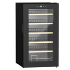 24 Bottle Wine Fridge, 65 Litre Capacity, 43cm Freestanding Wine Cooler Fridge with Glass Door, LED Light, Digital Touch Screen, Temperature Control, Black
