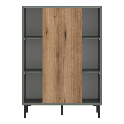 Danica Sideboard 1 Door in Green/Oak