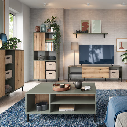 Danica Sideboard 1 Door in Green/Oak