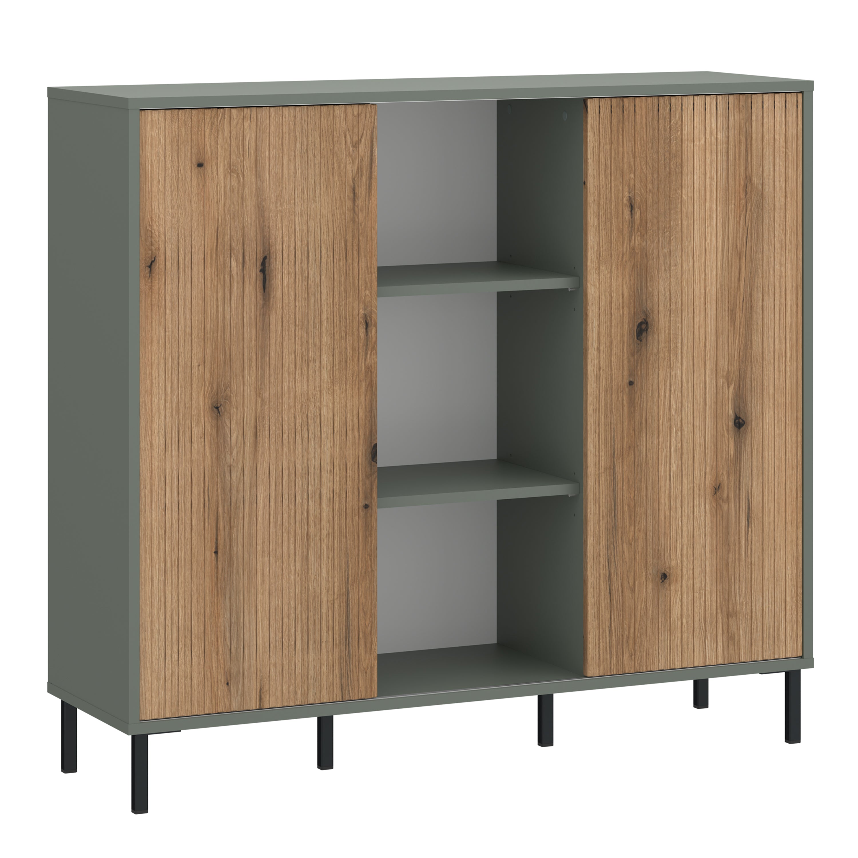 Danica Sideboard 2 Door in Green/Oak