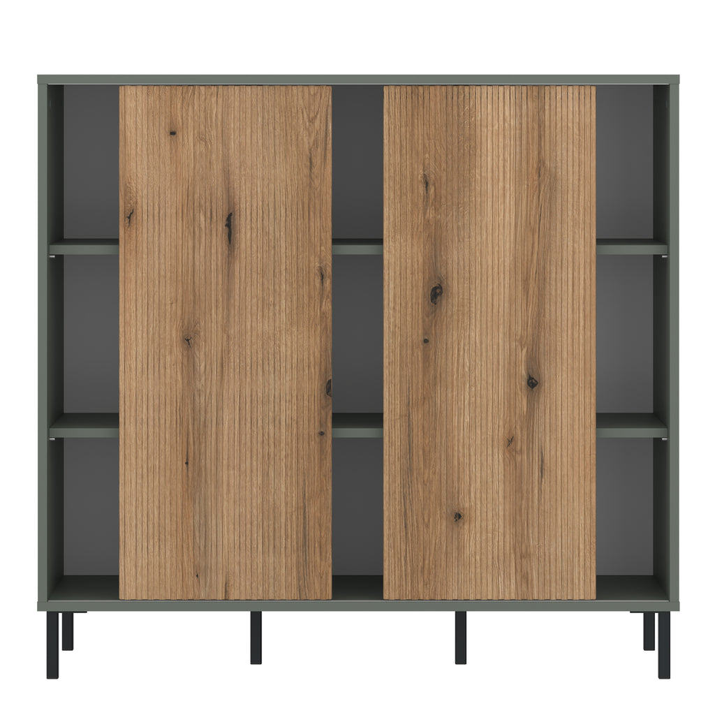 Danica Sideboard 2 Door in Green/Oak