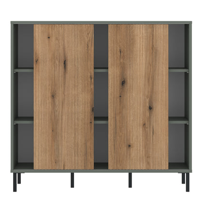 Danica Sideboard 2 Door in Green/Oak
