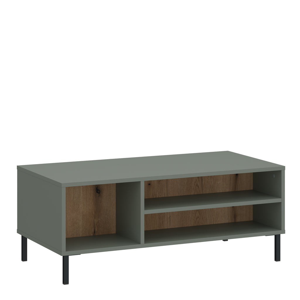 Danica Coffee Table in Green/Oak