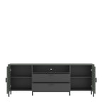 Atticus TV Cabinet 2 Door 2 Drawer 173cm wide 65cm High in Green/Grey
