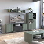 Atticus TV Cabinet 2 Door 2 Drawer 173cm wide 65cm High in Green/Grey