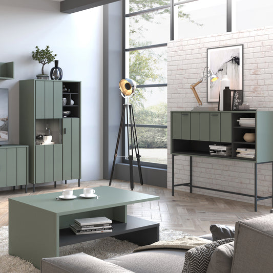 Atticus Bar Table 1 Flap in Green/Grey