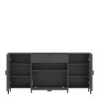 Atticus Sideboard 2 Door 1 Flap 1 Drawer in Green/Grey