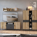 Atticus TV Cabinet 2 Door 2 Drawer 158cm Wide in Oak/Grey
