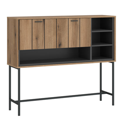 Atticus Bar Table with 1 Flap in Oak/Grey