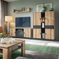 Atticus Sideboard 2 Door 1 Flap 2 Drawer in Oak/Grey